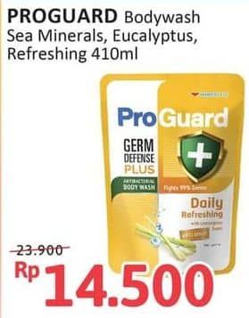 Promo Harga Proguard Body Wash Daily Purifying With Sea Minerals, Daily Refreshing With Lemongrass Scent, Daily Cleansing With Eucalyptus 450 ml - Alfamidi