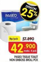 Promo Harga PASEO Toilet Tissue Non Embos 8 roll - Superindo