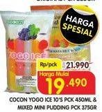 Promo Harga Yogo Ice 10s 450ml / Mixed Mini Pudding 375g  - Superindo
