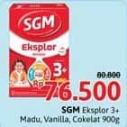 Harga SGM Eksplor 3+ Susu Pertumbuhan Coklat, Madu, Vanila 900 gr di Alfamidi