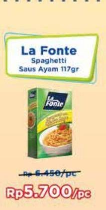 Promo Harga La Fonte Spaghetti Instant Chicken Sauce 117 gr - Yogya