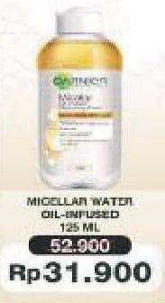 Promo Harga GARNIER Micellar Water Oil-Infused 125 ml - Alfamart