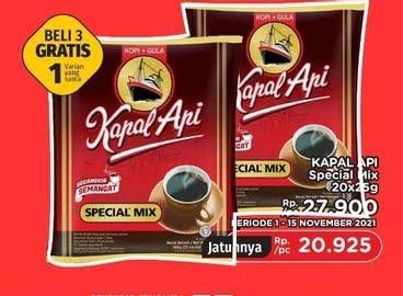 Promo Harga Kapal Api Kopi Bubuk Special Mix per 20 sachet 25 gr - LotteMart