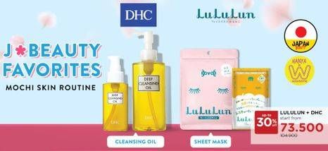Promo Harga Lululun Sheet Mask + DHC Deep Cleansing Oil  - Watsons