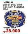 Promo Harga Imperial Biscuit Susu Selai Dan Krim Assorted 216 gr - Indomaret