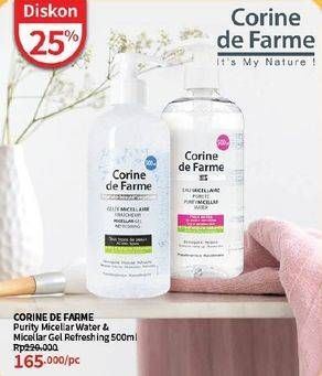 Promo Harga Corine De Farme Purity Micellar Water/Micellar Gel Refreshing   - Guardian