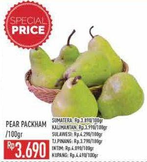 Promo Harga Pear Packham per 100 gr - Hypermart