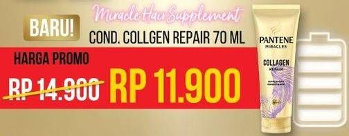 Promo Harga PANTENE Conditioner Miracle Collagen Repair 70 ml - Alfamart