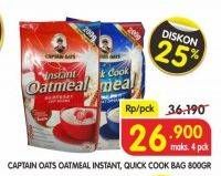 Promo Harga CAPTAIN OATS Oatmeal Instant, Quick Cook 800 gr - Superindo