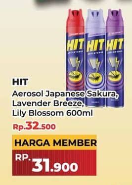 Promo Harga HIT Aerosol Japanese Sakura, Lilly Blossom, Lavender Breeze 600 ml - Yogya