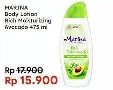 Promo Harga MARINA Hand Body Lotion Natural Rich Moisturizing 475 ml - Indomaret