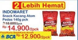 Promo Harga INDOMARET Kacang Atom Pedas per 2 pouch 140 gr - Indomaret