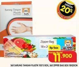 Promo Harga 365 Sarung Tangan Plastik/Zipper Bag  - Superindo