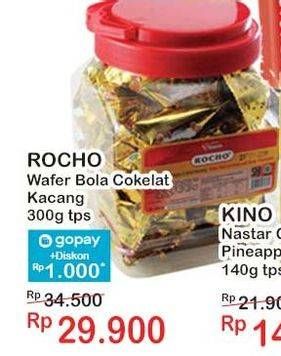 Promo Harga Rocho Wafer Bola Coklat Kacang 300 gr - Indomaret