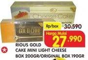 Promo Harga RIOUS GOLD Gold Cake Light Cheese, Original  - Superindo
