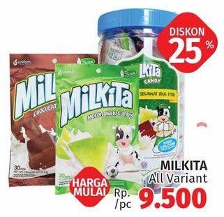 Promo Harga MILKITA Milkshake Candy All Variants  - LotteMart