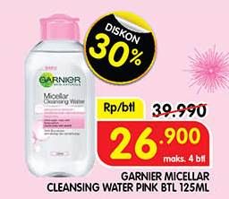 Promo Harga Garnier Micellar Water Pink 125 ml - Superindo