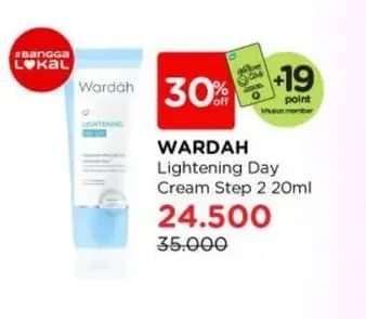 Promo Harga Wardah Lightening Day Cream Step 2 20 ml - Watsons