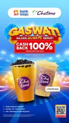 Promo Harga Cashback 100%  - Chatime