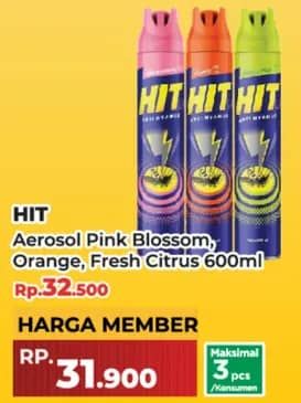 Promo Harga HIT Aerosol Pink Blossom, Orange 600 ml - Yogya