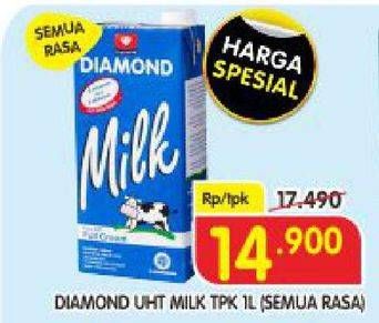 Promo Harga DIAMOND Milk UHT Full Cream 1000 ml - Superindo