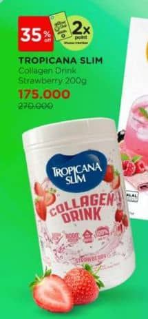 Promo Harga Tropicana Slim Collagen Drink Strawberry 200 gr - Watsons