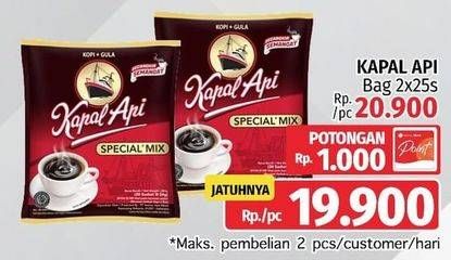 Promo Harga Kapal Api Kopi Bubuk Special Mix per 20 sachet 25 gr - LotteMart