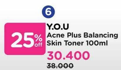 Promo Harga YOU Acne Plus Balancing Skin Toner 100 ml - Watsons