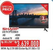 Promo Harga SHARP 2T-C32BG1 | LED TV 32 inch  - Hypermart