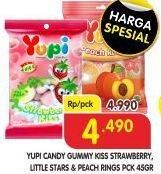 Promo Harga Yupi Candy Love Gummy, Little Stars, Peach Rings 45 gr - Superindo
