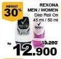 Promo Harga Rexona Deo Roll On Men/Women  - Giant