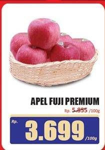 Promo Harga Apel Fuji Premium per 100 gr - Hari Hari