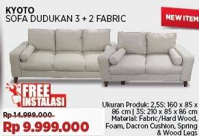 Promo Harga Kyoto Sofa Dudukan 3 + 2 Fabric  - COURTS