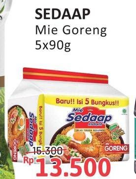 Promo Harga Sedaap Mie Goreng Original per 5 pcs 90 gr - Alfamidi