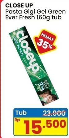 Promo Harga Close Up Pasta Gigi Everfresh Menthol Fresh 160 gr - Indomaret