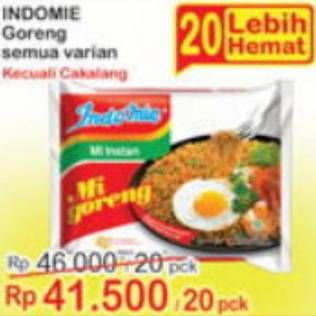 Promo Harga INDOMIE Mi Goreng Kecuali Cakalang 82 gr - Indomaret