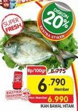 Promo Harga Ikan Bawal Hitam per 100 gr - Superindo