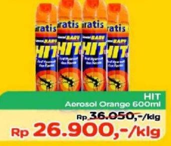 Promo Harga HIT Aerosol Orange 600 ml - TIP TOP