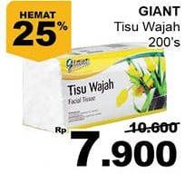 Promo Harga GIANT Tisu Wajah 200 pcs - Giant