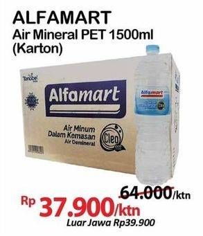 Promo Harga Alfamart Air Mineral per 12 botol 1500 ml - Alfamart