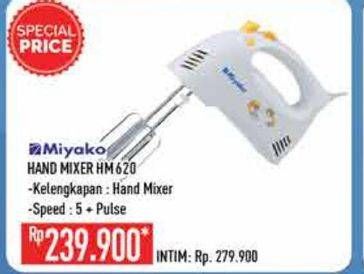 Promo Harga MIYAKO HM-620 Hand Mixer  - Hypermart