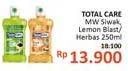 Promo Harga TOTAL CARE Mouthwash Siwak Salt, Lemon Herbs 250 ml - Alfamidi
