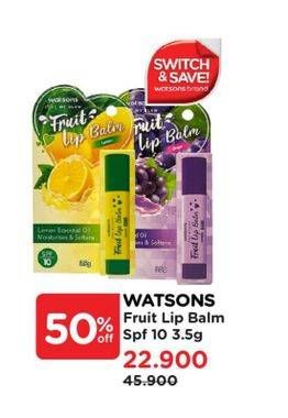 Promo Harga Watsons Fruity Lip Balm 3 gr - Watsons