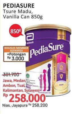 Promo Harga Pediasure Triplesure Madu, Vanila 850 gr - Alfamidi