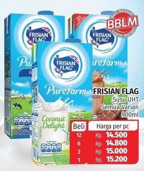 Promo Harga FRISIAN FLAG Susu UHT Purefarm All Variants 900 ml - Lotte Grosir