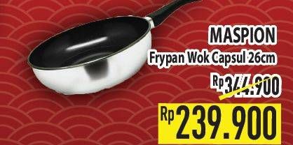 Promo Harga MASPION Frypan Wok Capsul 26cm  - Hypermart