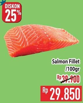 Promo Harga Salmon Fillet per 100 gr - Hypermart