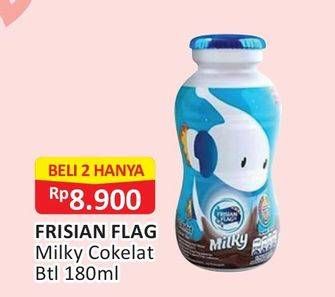 Promo Harga FRISIAN FLAG Susu UHT Milky Chocolate per 2 botol 180 ml - Alfamart