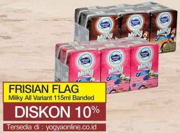 Promo Harga FRISIAN FLAG Susu UHT Milky All Variants 115 ml - Yogya