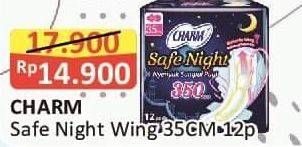 Promo Harga Charm Safe Night Wing 35cm 12 pcs - Alfamart